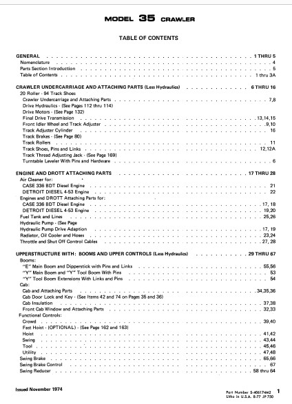 Case DROTT 35YC-EC Series B Crawler Parts Catalog Manual S406174M2 ...