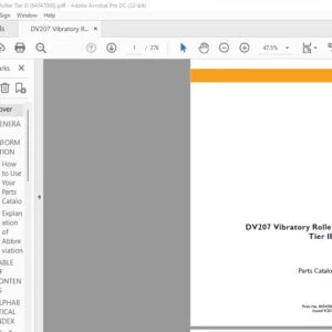 Case DV207 Vibratory Roller Tier III Parts Catalog Manual 84547008 - PDF DOWNLOAD