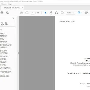 Case DV209B Tier 3 Double Drum Compactor Operator's Manual - PDF DOWNLOAD