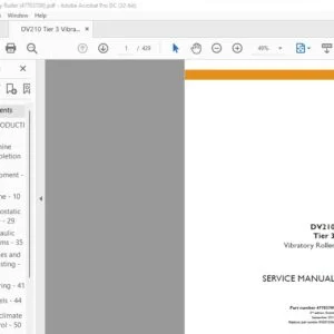 Case DV210 Tier 3 Vibratory Roller Service Manual PN 47703709 - PDF DOWNLOAD