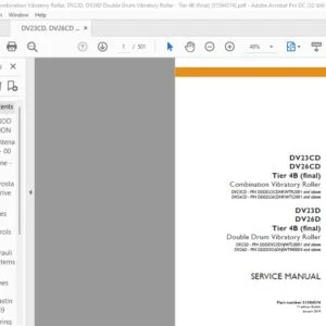 Case DV23CD DV26CD Tier 4B (final) Combination Vibratory Roller & DV23D DV26D Tier 4B (final) Double Drum Service Manual - PDF DOWNLOAD
