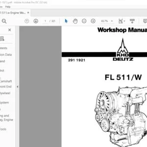 Case Deutz FL 511 W  Diesel Engines Workshop Manual 9-72255 - PDF DOWNLOAD