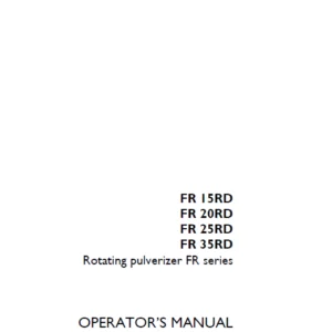 Case FR 15RD FR 20RD FR 25RD FR 35RD Rotating pulverizer FR series Operator's Manual - PDF DOWNLOAD