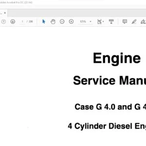 Case G4.0 & G4.0T 4 Cylinder Diesel Engines Service Manual 7-15480 - PDF DOWNLOAD