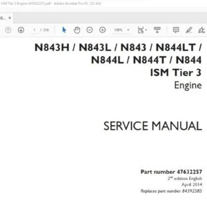 Case N843H N843L N843 N844LT N844L N844T N844 ISM Tier 3 Engine Service Manual 47632257 - PDF DOWNLOAD