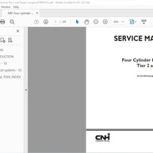 Case NEF Four Cylinder Mechanical Tier 2 & Stage II Engine Service Manual 47899763 - PDF DOWNLOAD