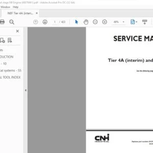 Case NEF Tier 4A (interim) & Stage IIIB Engine Service Manual 48076861 - PDF DOWNLOAD