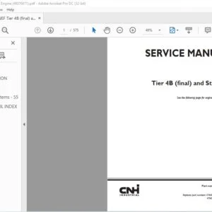 Case NEF Tier 4B (final) & Stage IV Engine Service Manual 48076871 - PDF DOWNLOAD