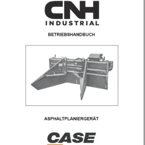Case New Holland Asphaltplaniergerat Betriebshandbuch - PDF DOWNLOAD