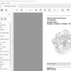 Case New Holland F5AE9484 F5AE9454 F5CE9484 F5CE9454 F5CE5454 Repair Instruction Manual