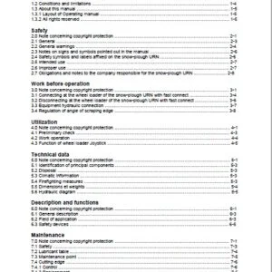 Case New Holland Snow Plough URN Operator's Manual - PDF DOWNLOAD