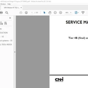 Case New Holland VM Motori R 753 IE4 Tier 4B (final) & Stage IV Engine Manual 47730965 - PDF DOWNLOAD