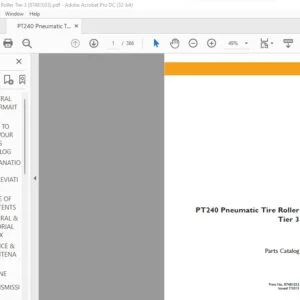 Case PT240 Pneumatic Tire Roller Tier 3 Parts Catalog Manual PN 87481033 - PDF DOWNLOAD