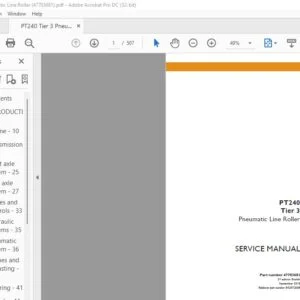 Case PT240 Tier 3 Pneumatic Line Roller Service Manual PN 47703681 - PDF DOWNLOAD