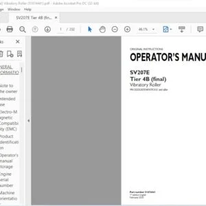 Case SV207E Tier 4B (final) Vibratory Roller Operator's Manual 51674441 - PDF DOWNLOAD