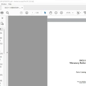 Case SV211 Vibratory Roller Parts Catalog Manual 87659761 - PDF DOWNLOAD