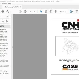 Case Self Levelling Cold Planer HF-EHF Operator's Manual - PDF DOWNLOAD