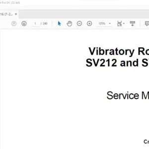 Case Vibratory Rollers SV212 & SV216 Service Manual 7-29530 - PDF DOWNLOAD