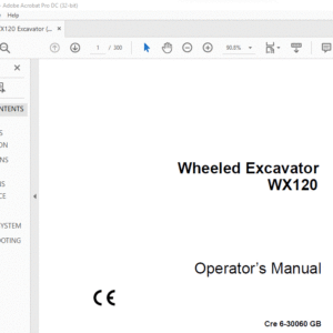 Case WX120 Wheeled Excavator Operator's Manual Cre 6-30060 GB - PDF DOWNLOAD