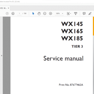 Case WX145 WX165 WX185 Tier 3 Service Manual 87677462A - PDF DOWNLOAD