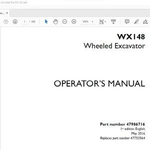 Case WX148 wheeled Excavators Operator's Manual 47986716 - PDF DOWNLOAD