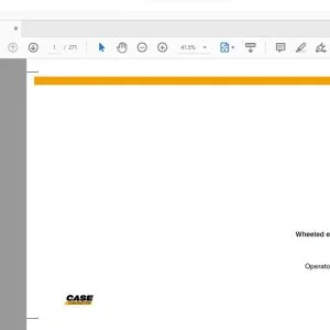 Case WX95 WX125 Tier 3 Wheeled Excavators Operator's Manual 87714324 - PDF DOWNLOAD