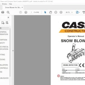 Case YETI STD Snow Blower Operator's Manual - PDF DOWNLOAD