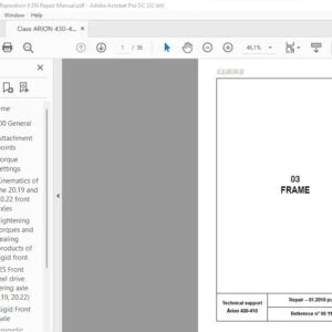 Claas Arion 430-410 Repair Manual - PDF DOWNLOAD