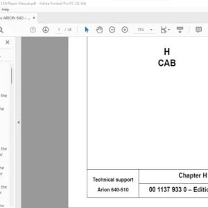Claas Arion 640-510 Repair Manual - PDF DOWNLOAD