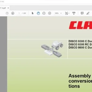Claas Disco 9300 C Duo Disco 9300 RC Duo Disco 8600 C Duo Assembly and conversion instructions Manual