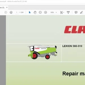 Claas LEXION 560-510 Repair Manual - PDF DOWNLOAD