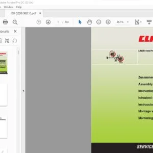 Claas LINER 1550 Profil Assembly instructions Manual_DE_EN_FR_IT_ES -PDF DOWNLOAD
