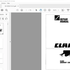 Claas Quadrant 1200 Repair Manual- PDF DOWNLOAD