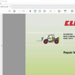 Claas Scorpion 6030 Compact Model: 408-01 Repair Manual - PDF DOWNLOAD