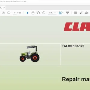 Claas TALOS 130-120 Repair Manual - PDF DOWNLOAD