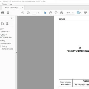 Class ARION 630 - 610 C  Naprawa podręcznika napraw - PDF DOWNLOAD (Polish)
