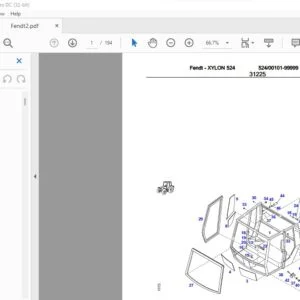 FENDT XYLON 524 Parts Manual - PDF DOWNLOAD