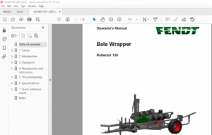 Fendt Bale Wrapper Rollector 130 Operator's Manual - PDF DOWNLOAD