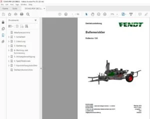 Fendt Ballenwickler Rollector 130 Betriebsanleitung Manual - PDF DOWNLOAD (German)