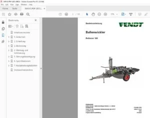 Fendt Ballenwickler Rollector 160 Betriebsanleitung Manual - PDF DOWNLOAD(German)
