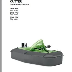 Fendt CUTTER Trommelmahwerk 2940 FPV 3140 FPV 3340 FPV Betriebsanletiung - PDF DOWNLOAD (German)
