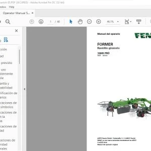 Fendt FORMER Rastrillo giratorio 10065 PRO Manual del operario  - PDF DOWNLOAD (Spanish)