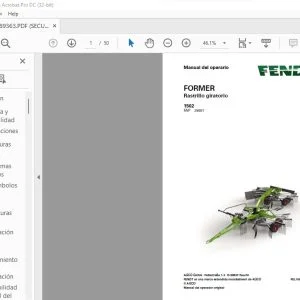 Fendt  FORMER Rastrillo giratorio 1502 Manual del operario  - PDF DOWNLOAD (Spanish)