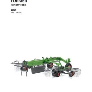Fendt Former Rotary rake 7850 Operator's Manual - PDF DOWNLOAD