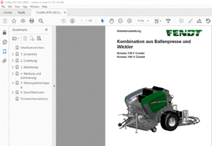 Fendt Kombination aus Ballenpresse und Wickler Rotana 130 F Combi Rotana 160 V Combi Betriebsanleitung Manual - PDF DOWNLOAD (GERMAN)