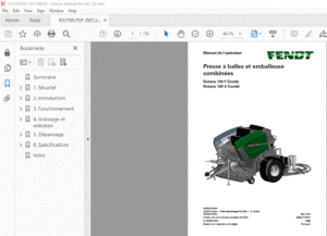 Fendt Presse à balles et emballeuse combinées Rotana 130 F Combi Rotana 160 V Combi Manuel de l'opérateur - PDF DOWNLOAD (French)