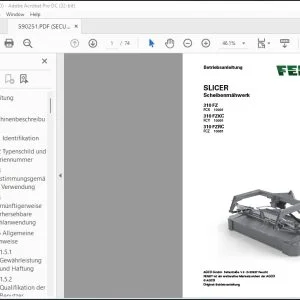 Fendt SLICER Scheibenmahwerk 310 FZ 310 FZKC 310 FZRC Betriebsanleitung - PDF DOWNLOAD (German)