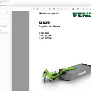 Fendt SLICER Segador de discos SLICER 3160 TLX SLICER 3160 TLXKC SLICER 3160 TLXRC Manual del operario - PDF