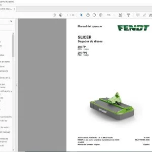 Fendt Slicer Segador de discos giratorio 260 FP 260 FPS Manual del operario  - PDF DOWNLOAD (Spanish)