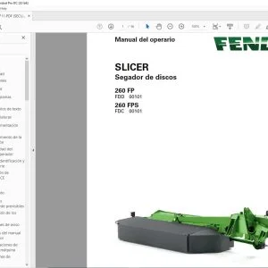 Fendt Slicer Segador de discos giratorio 260 FP 260 FPS Manual del operario  - PDF DOWNLOAD (Spanish)